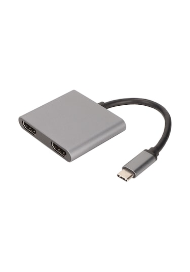 Ximistore9 Usb-c'den Çift Hdmı'ye Adaptör - 4k 60hz Desteği, Alüminyum Gövde, Sinyal Kararlılığı, Ekran Yansıtma/genişletme