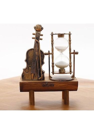 Kenpazar Dekoratif Keman Tasarımlı Kum Saati S-39