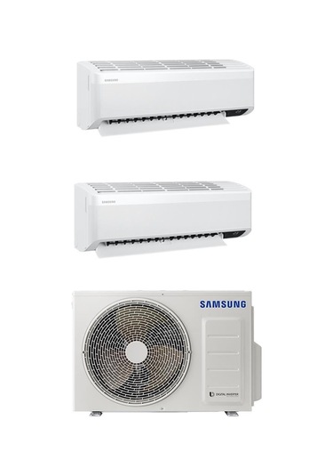 Samsung AJ068TXJ3KH/EA 1+2 Sistem  9+18 Btu İç 6,8 Kw Dış Ünite Wind Free Multi Klima