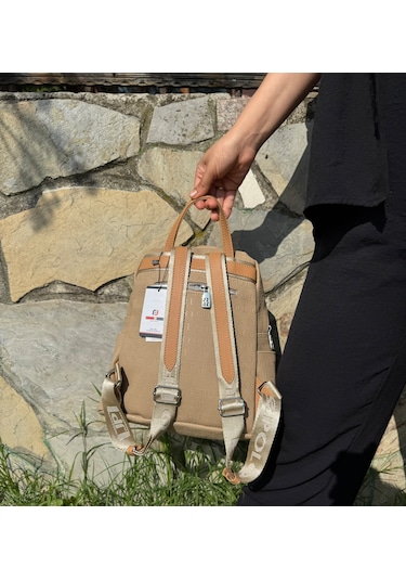 Just Polo Kadın Kum Taba Büyük Boy Sırt Çantası