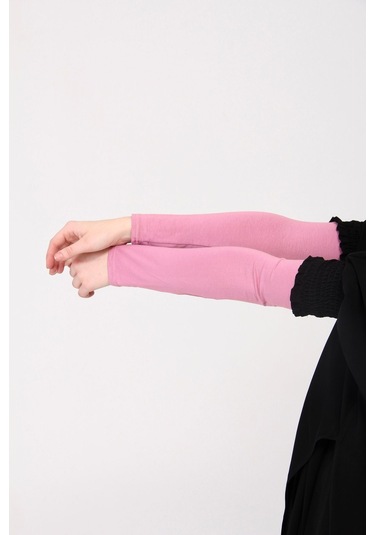 Likralı Kaymayan Kurtarıcı 1 Çift Tesettür Kolluk Pembe