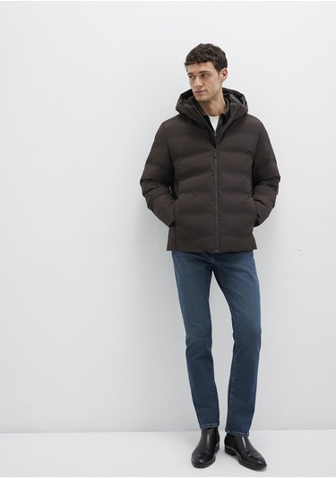 Mavi - Kahverengi Ceket 0110652-70219 Kahverengi