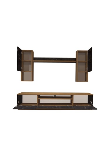 Decoraktiv Trio 5das Mdf Tv Ünitesi Tv Sehpası Pera - Siyah Mermer
