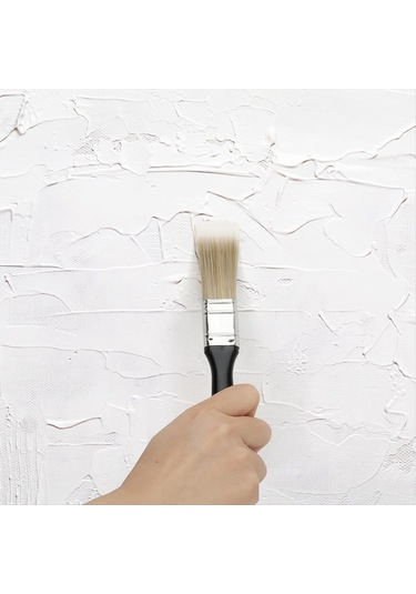 Xurunkeji 20 Adet 2,5 Cm Saplı Plastik Boya Fırçası, Kendin Yap Boyama İçin Ev Tamiri Düz Boya Fırçası Aletleri, Ev