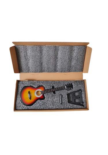 El Yapımı 1/4 Ölçek Minyatür Elektro Gitar Gibson J-45 Akustik Sb