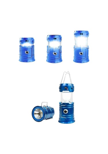 Solar Şarjlı Kamp Lambası Güneş Enerjili Kızaklı Kamp Feneri Çadır Feneri Led Işıldak Çoklu Renk