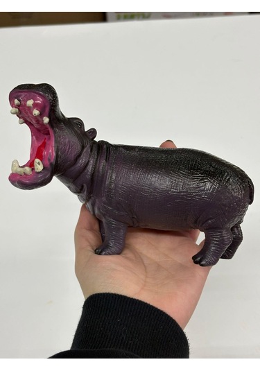 Plastik Oyuncak Büyük Boy Hayvan Hipopotam Su Aygırı 17 Cm