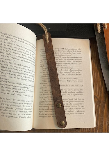 2 Adet Hakiki Deri Kitap Ayracı - Taba