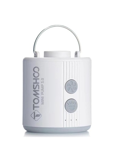 Pazly Taşınabilir Hava Pompası Led Işıkla, Şarj Edilebilir, Havuz Ve Yüzme Halkası İçin Mini Şişirme Pompası Beyaz