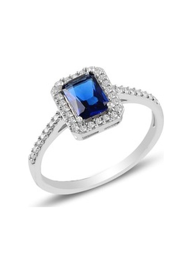 Gümüş Rodyumlu Safir Baget Taşlı Üçlü Set