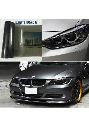 Açık Siyah- 40 Cm X 150 Cm-oto Araba Tonu Far Arka Lambası Sis Işık Vinil Duman Film Levhası Etiket Kapak Araba Şekille