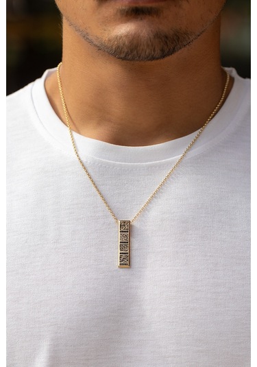 Uşaklıhafız 14 Ayar Altın Dört Element Simgeli Erkek Kolyesi