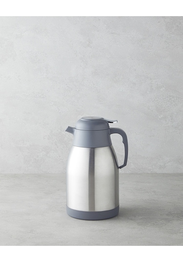 English Home Good Mood Temp Çelik Termos 2 Litre Gri Gri