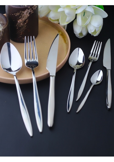 Ares 12 Kişilik 89 Parça Çatal Kaşık Bıçak Takımı Metal