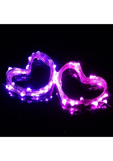 Qingmipy Pil İle Çalışan 5 Metre 50 Led Esnek Su Geçirmez Işık Şeridi - Parti Dekorasyonu Mavi