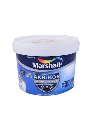 Marshall Akrikor Silikonlu + Akrilik Dış Cephe Boyası 7,5 Lt.