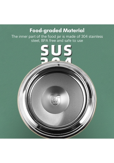 Hallow-850ml Büyük Kapasiteli Bebek Maması Kavanozu Paslanmaz Çelik Kırmızı