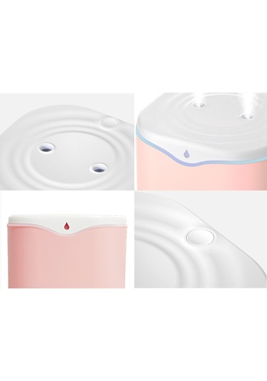 Homuserr 2.2l Çift Spreyli Nemlendirici Led Işık Soğuk Buhar Otomatik Kapatma Fonksiyonu Olan Taşınabilir Masaüstü Nemlendirici Yatak Odası Ev Bebek Odası İçin