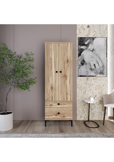 Kalender Dekor Silvia-1 Slv04, 2 Kapaklı, 2 Çekmeceli Gardırop