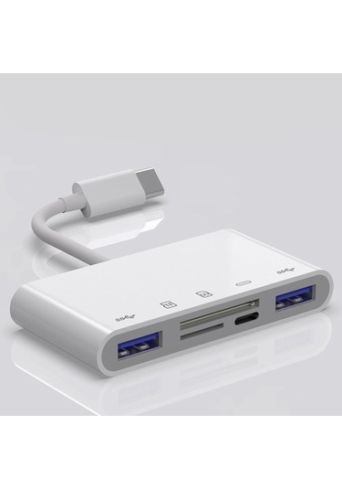 Trendooze Homyl Macbook 5-in-1 Tip-c Hub Adaptörü, Usb 3.0 Multifonksiyonel 13,7x16,7cm