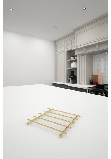 Lüks Tasarım Paslanmaz Kare Gold Nihale