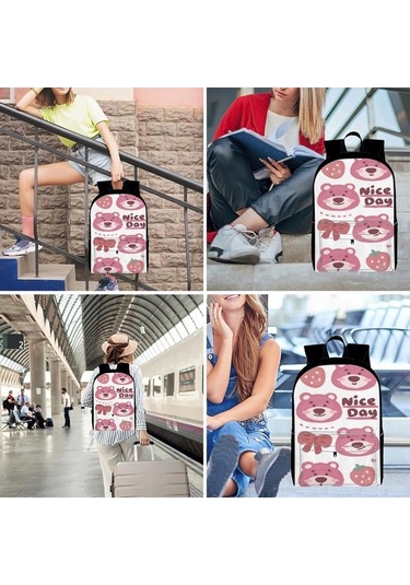 Trendooze Uygun, Siyah Siyah Sırt Sırt Seyahat Öğrenci, Kawaii Karikatür, Kapasiteli İş İnç Genç Dizüstü Çantası, Çantası Büyük Bilgisayara Bilgisayar Abd46 15.6 Mh Siyah