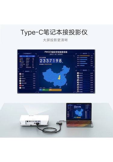 Skycity Usb-c Dönüştürücü Hdmı Vga 4k, Çift Ekranlı Video, Ses Desteği, Taşınabilir Type-c Hub