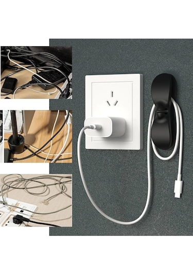 10 Adet Yapışkanlı Airfryer Kablo Sabitleyici Düzenleyici Çok Amaçlı Kablo Tutucu Kablo Toparlayıcı