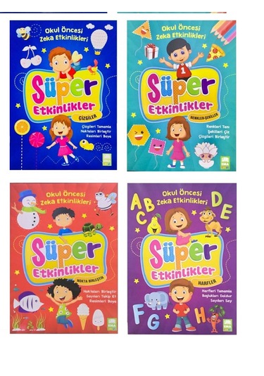 Okul Öncesi Süper Zeka Etkinlikleri Çizgiler Harf Bi...