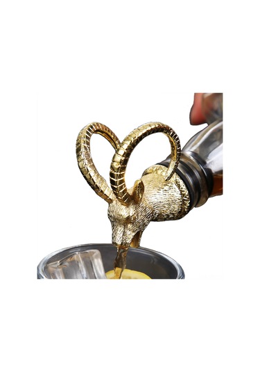 Moveevo Premium Çinko Alaşımlı Geyik Başlı Şarap Sürahisi - Hava Kilitli Silikon Ağız Diğer