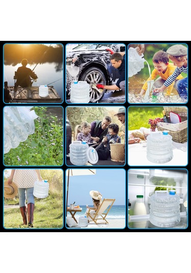 Dofolink 5l Yiyecek Dereceli Katlanabilir Su Deposu, Leak-proof Kranlı, Taşınabilir Outdoor/ev Kullanıma Uygun, -20 C'den 80 C'ye Dayanıklı Beyaz