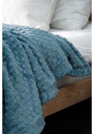 Mink All Season Tomurcuk Çift Kişilik Battaniye - İndigo