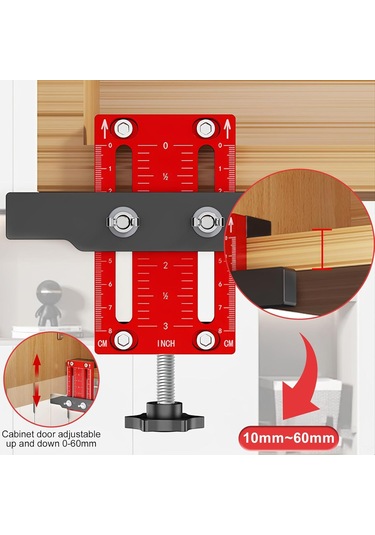 Shineyee Alüminyum Dolap Kapı Kılavuzu - Hassas Delme Ve Montaj Aleti 10-60mm