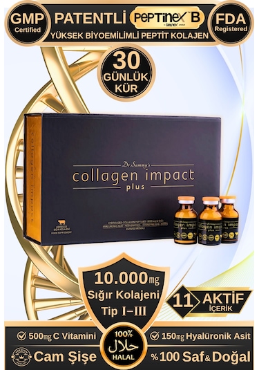 Dr. Sammy's Collagen Impact Plus Hidrolize Sığır Kolajeni 30 Shot