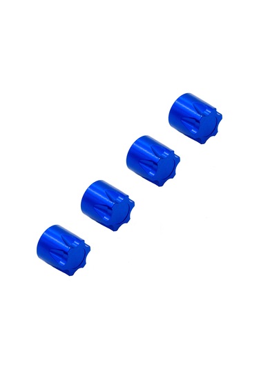 Geekyou 4 Adet Alüminyum Jant Merkezi Kapağı Mavi - Bjm365 Modeli