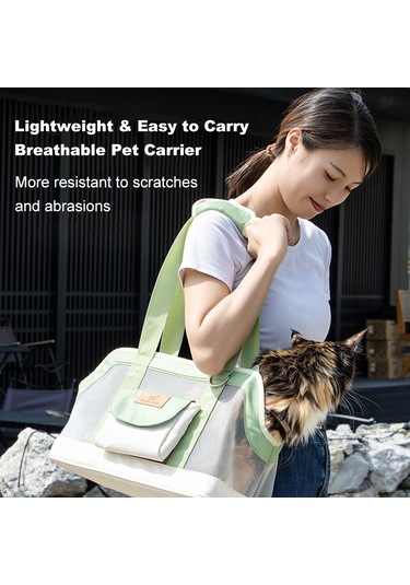 Moveevo Taşınabilir Kedi Köpek Taşıyıcı Çanta - Nefes Alabilir, Dayanıklı Oxford Kumaş, Geniş Kapasiteli Omuz Çantası, Çizilmeye/kirlenmeye Direçli