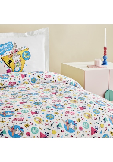 Karaca Home Looney Tunes Summer Vibes Tek Kişilik Pike Takımı Beyaz