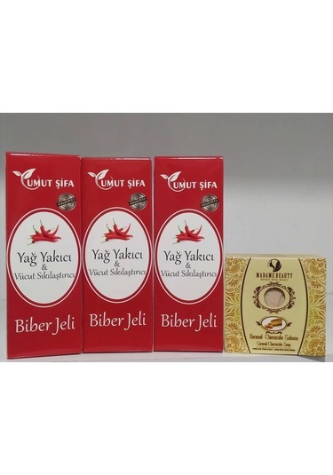 3 Adet Biber Jeli + Bitkisel Karamel Sabun