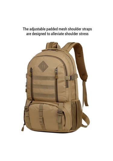 Lemestar Askeri Yeşil Dağcı Sırt Çantası - Geniş Hacimli, Bölümlü Organize Depolama Özellikli Outdoor Çanta Çok Renkli