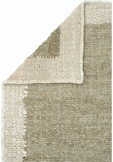 Cool Halı Wool 01 Natural Yün Halı Jüt Halı Yolluk El Dokuma Jüt Kilim Hasır Halı Bohem El Halısı Otantik Halı Haki - Krem