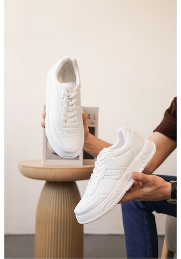 Daxors D0163 Günlük Ortopedik Erkek Sneaker Spor Ayakkabı Beyaz