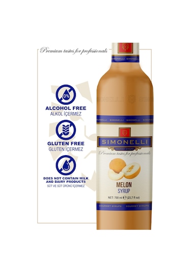 Simoenlli Kahve Şurubu Kavun Aromalı 700 ML + Pompa Simonelli