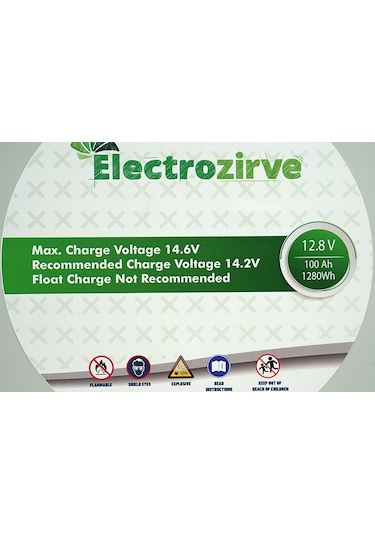 Electro Zirve 12.8v 100ah Lityum Akü Lifepo4