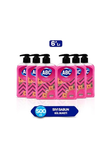 Abc Gül Buketi Sıvı Sabun 500 ML x 6
