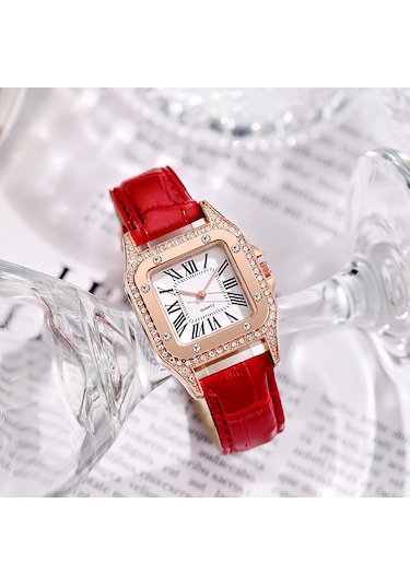 Sones Sanda 6077 Basit Simge Yuvarlak Kadranlı Kadın Silikon Kayışlı Kuvars Saat Beyaz Altın Çift İşaret