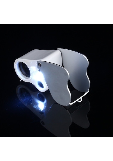 Bushman Led Işıklı Çift Göz 60X 30X Büyütme Büyüteç