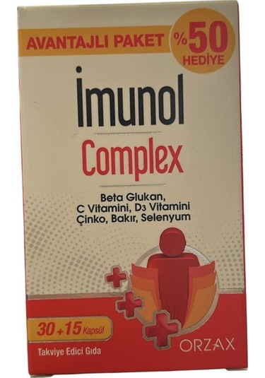 İmunol Complex 30+15 Kapsül %50 Hediye