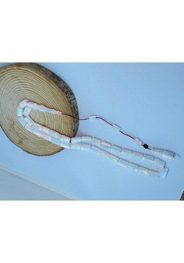 Opal Tesbihler Usta İşi Beyaz