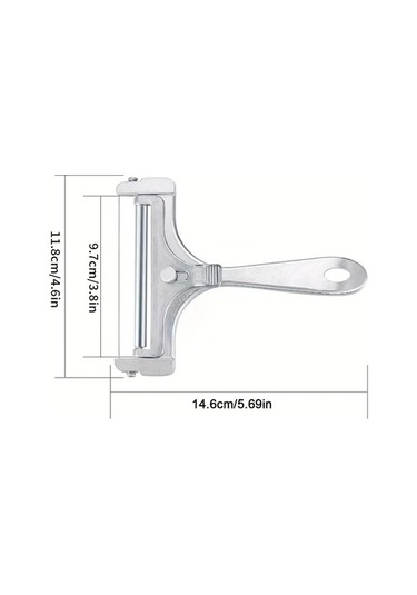 Brightnova 1 Adet Ayarlanabilir Peynir Dilimleme Aleti Silvery İnce Kalın Dilimler Restoran Kullanımı 001 Siyah