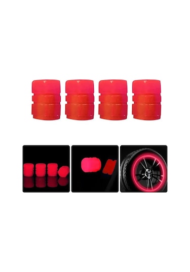 Fosforlu Sibop Kapağı Seti Kırmızı 4 Adet Sibop